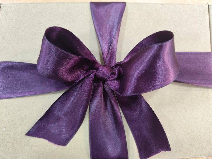 Promotion ruban satin 40 mm violet - 50 mètres