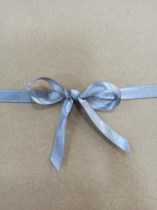 Promotion ruban satin gris 10 mm - 100 mètres