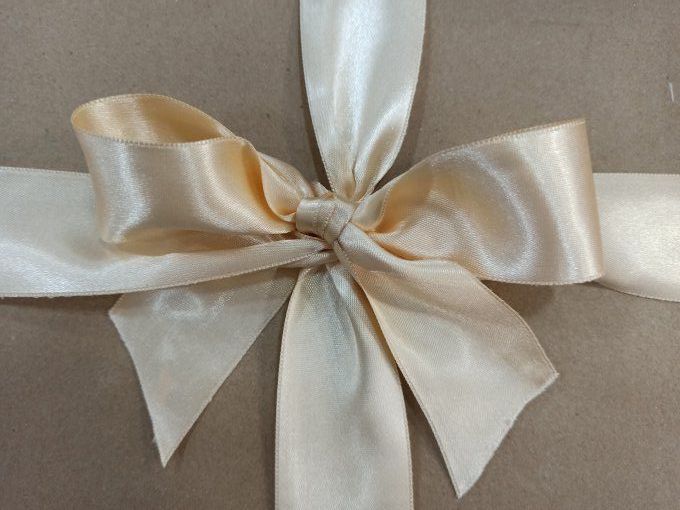 Promotion ruban satin doré light 40mm - 50 mètres