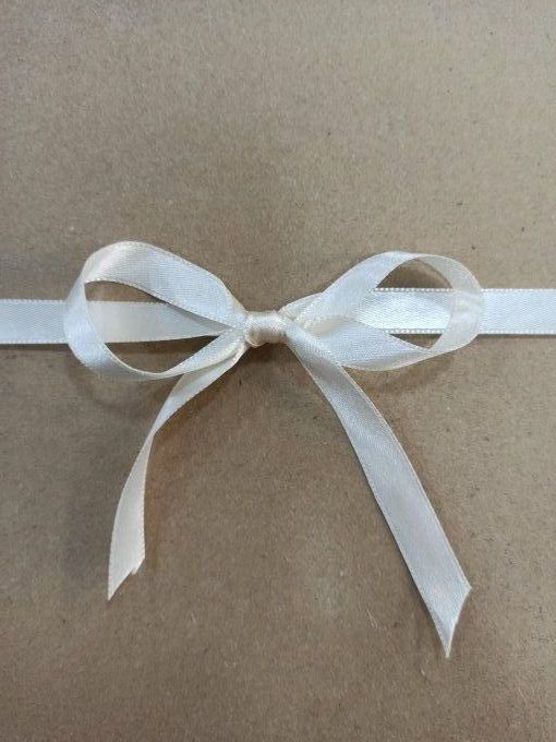 Promotion ruban satin écru 10mm - 100 mètres