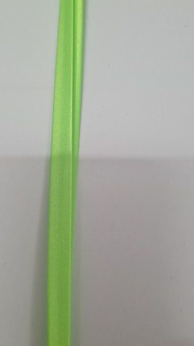 Biais satin vert fluo 