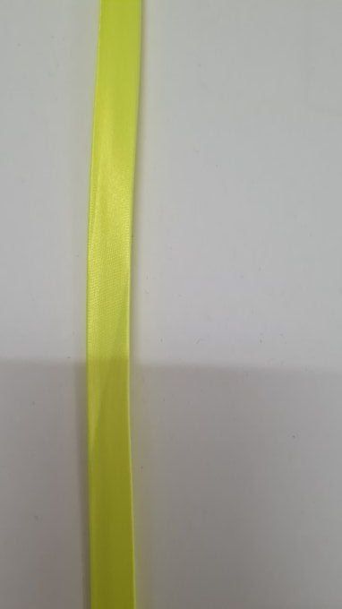 Biais satin jaune fluo 