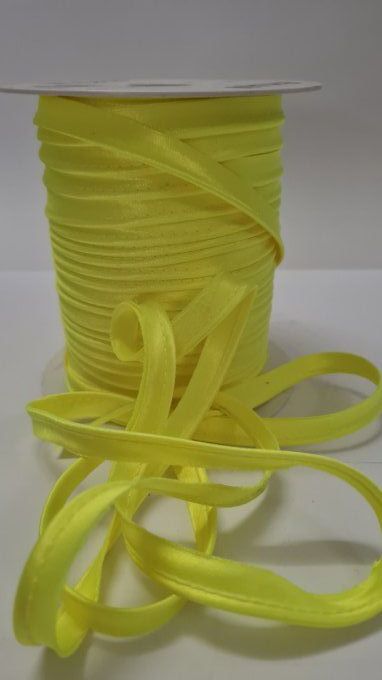 Passepoil satin jaune fluo